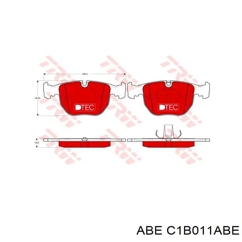 Купити C1B011ABE ABE Колодки гальмівні передні, дискові