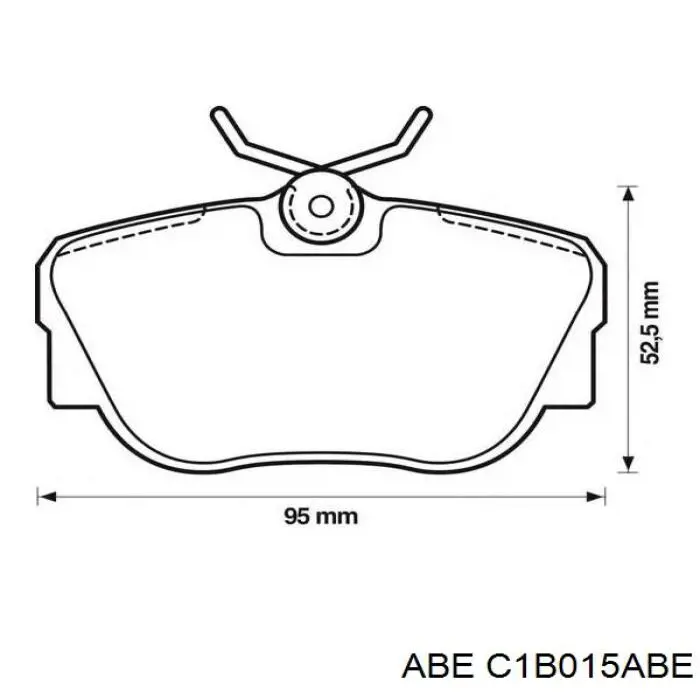 Гальмівні колодки ABE C1B015ABE ціна, від 15.98 USD