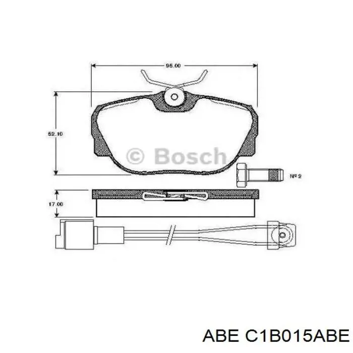 Купити C1B015ABE ABE Колодки гальмівні передні, дискові