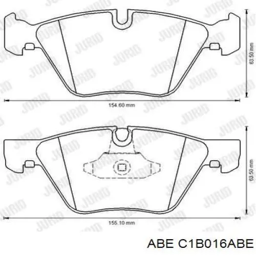 C1B016ABE ABE Передні гальмівні колодки