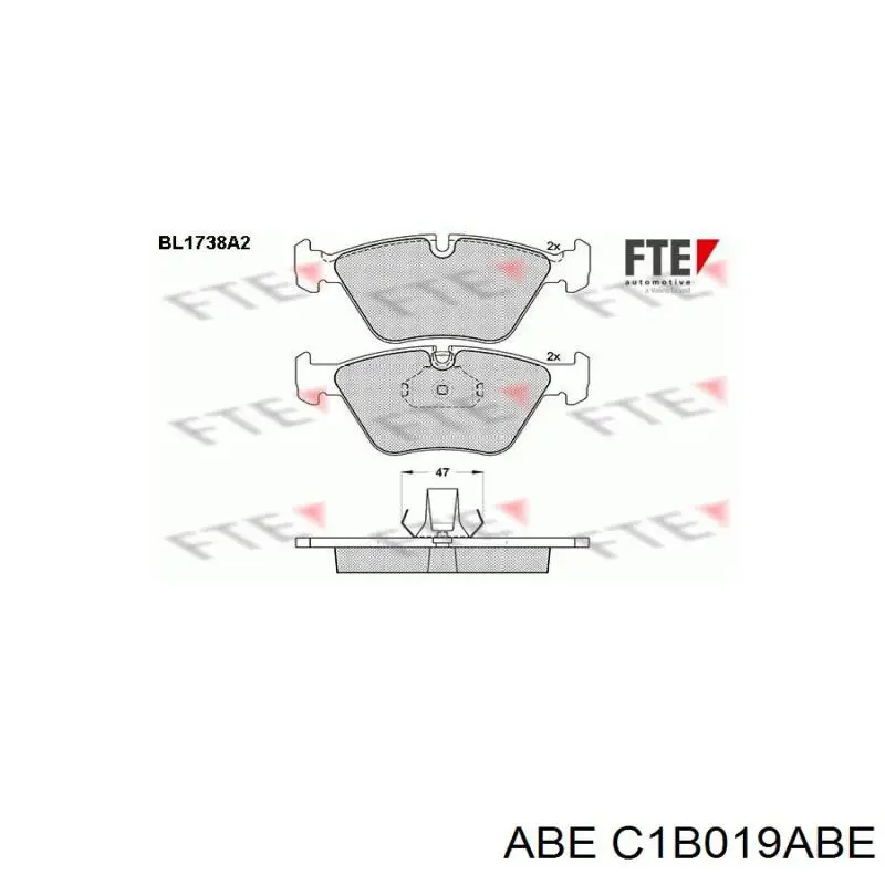Купити C1B019ABE ABE Колодки гальмівні передні, дискові