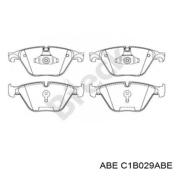 Гальмівні колодки ABE C1B029ABE ціна, від 32.04 USD