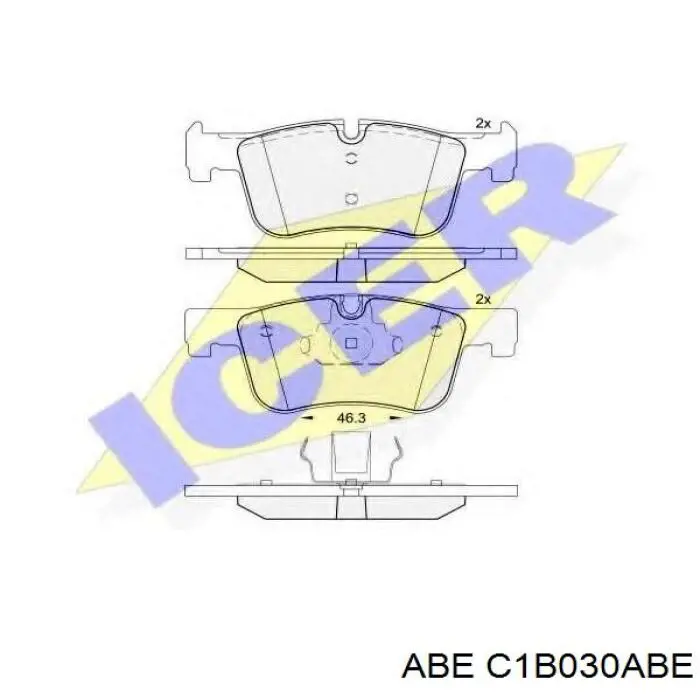 Гальмівні колодки ABE C1B030ABE ціна, від 28.66 USD