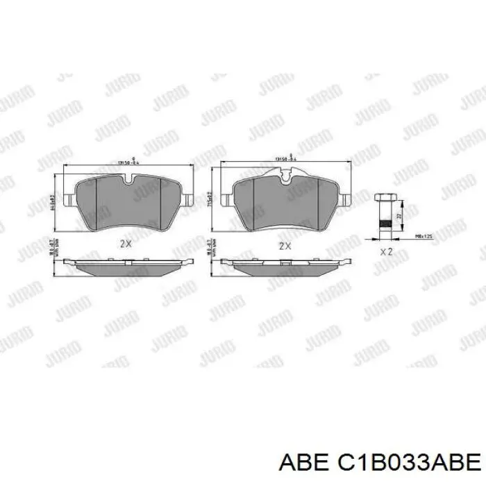 Гальмівні колодки ABE C1B033ABE ціна, від 24.73 USD