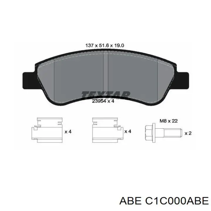 Купити C1C000ABE ABE Колодки гальмівні передні, дискові