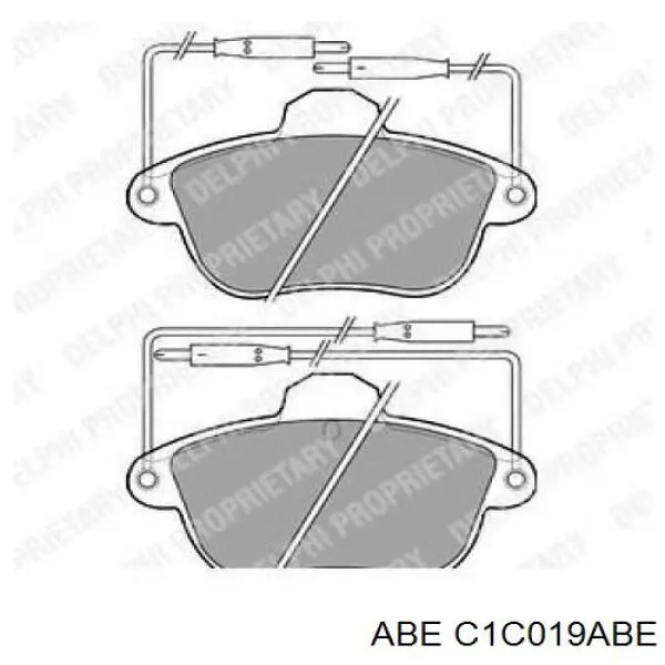 C1C019ABE ABE колодки гальмівні передні, дискові