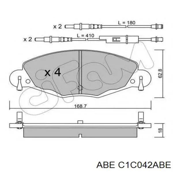 Гальмівні колодки ABE C1C042ABE ціна, від 29.24 USD