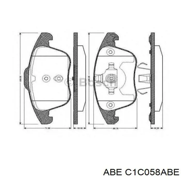 Передні тормозні колодки C1C058ABE ABE