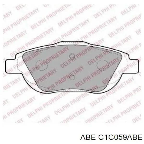 C1C059ABE ABE колодки гальмівні передні, дискові