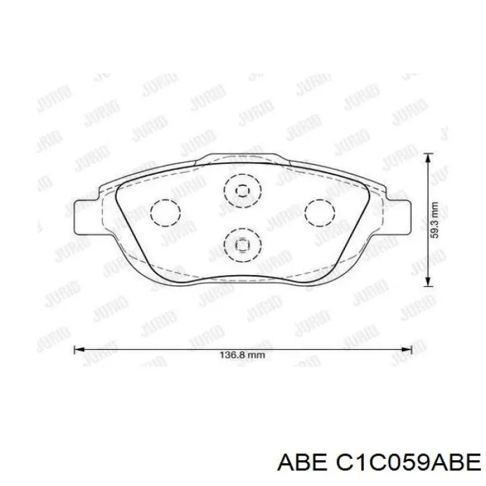 Гальмівні колодки ABE C1C059ABE ціна, від 21.40 USD