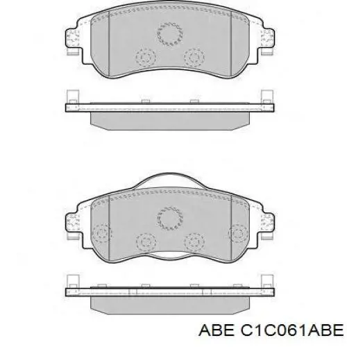 Гальмівні колодки ABE C1C061ABE ціна, від 26.76 USD