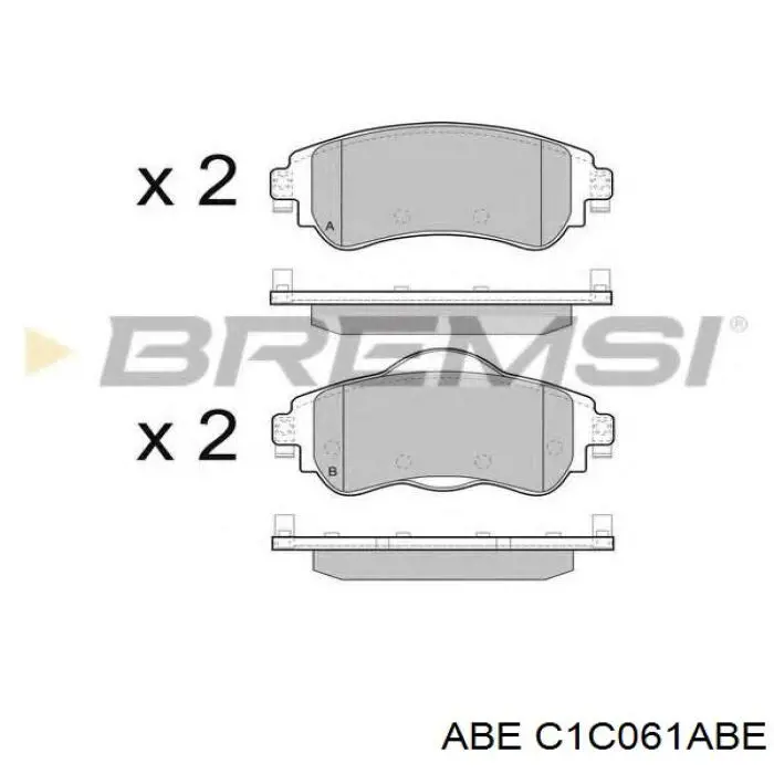 Купити C1C061ABE ABE Колодки гальмівні передні, дискові