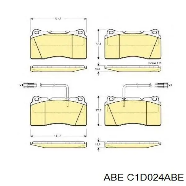 Купити C1D024ABE ABE Колодки гальмівні передні, дискові