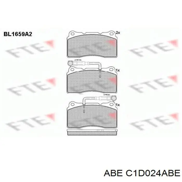 Передні тормозні колодки C1D024ABE ABE