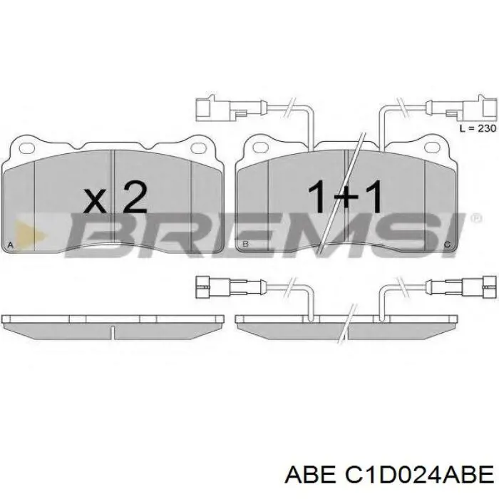 Тормозні колодки ABE C1D024ABE