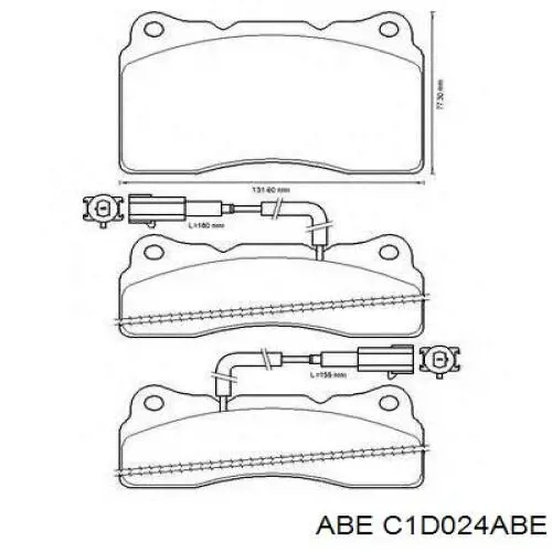 C1D024ABE ABE Передні гальмівні колодки
