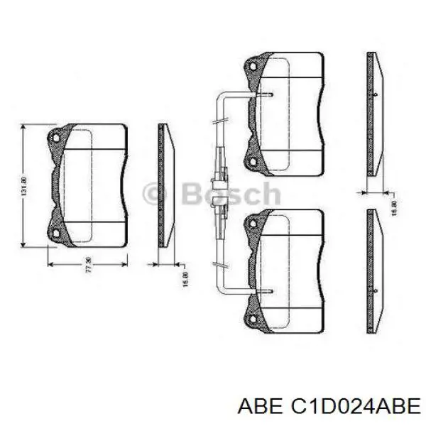 Гальмівні колодки ABE C1D024ABE ціна, від 29.00 USD