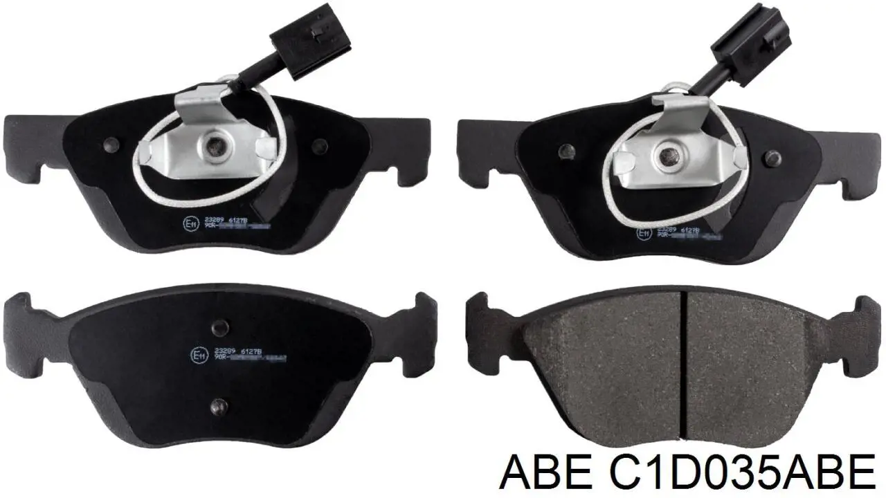 C1D035ABE ABE колодки гальмівні передні, дискові
