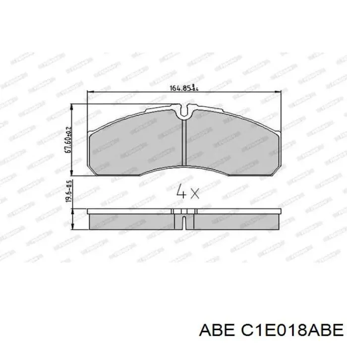 C1E018ABE ABE Передні гальмівні колодки