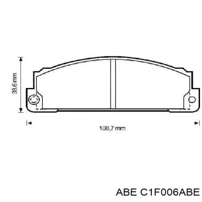 C1F006ABE ABE колодки гальмівні передні, дискові