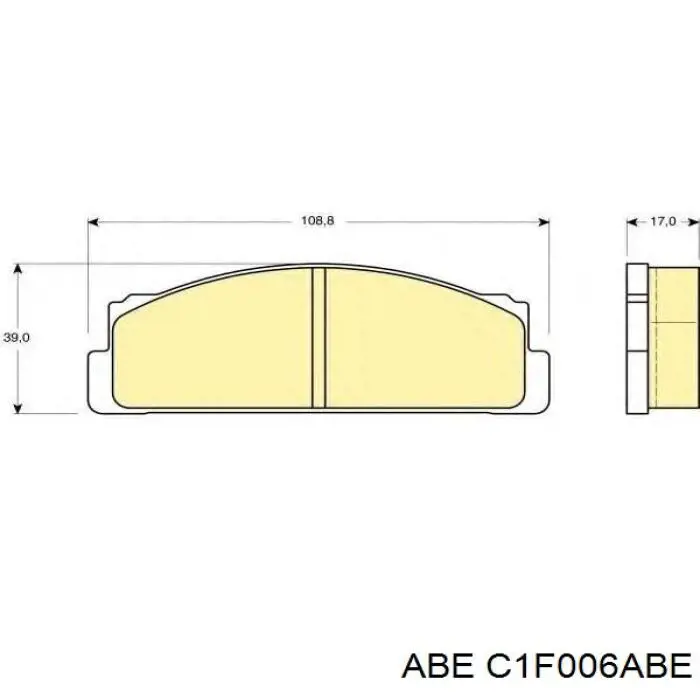 Купити C1F006ABE ABE Колодки гальмівні передні, дискові