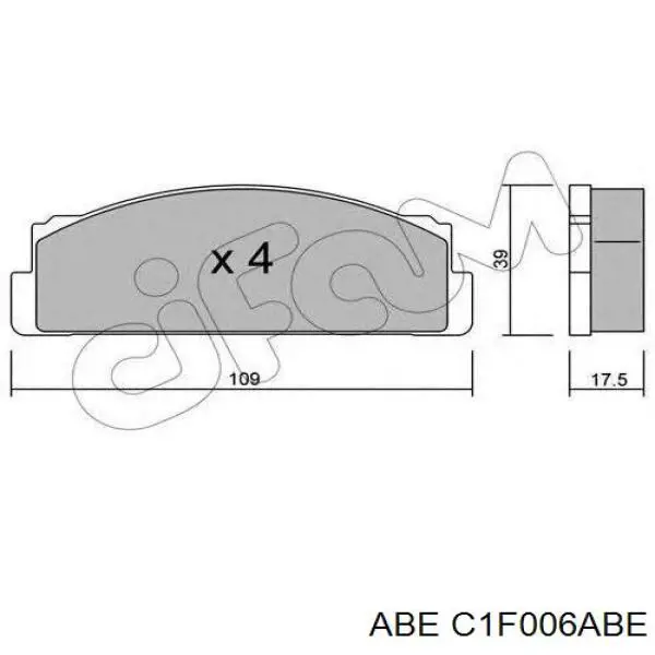 Передні тормозні колодки C1F006ABE ABE