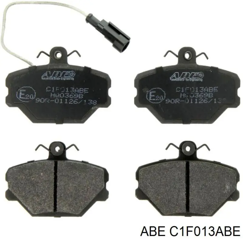 C1F013ABE ABE колодки гальмівні передні, дискові