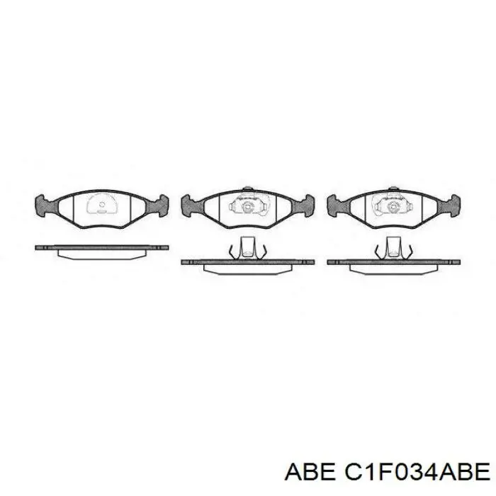 Гальмівні колодки ABE C1F034ABE ціна, від 17.08 USD