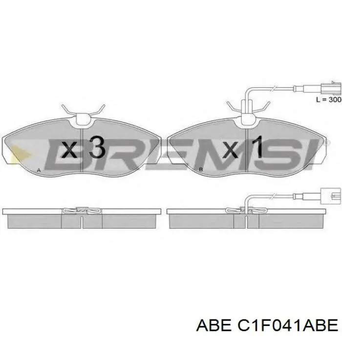 Гальмівні колодки ABE C1F041ABE ціна, від 25.14 USD