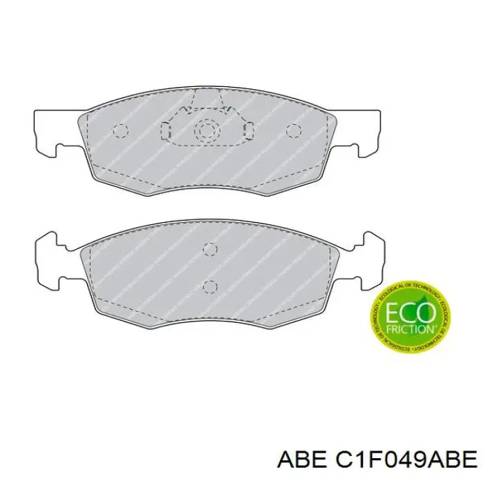 C1F049ABE ABE колодки гальмівні передні, дискові