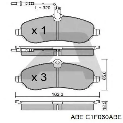 Купити C1F060ABE ABE Колодки гальмівні передні, дискові
