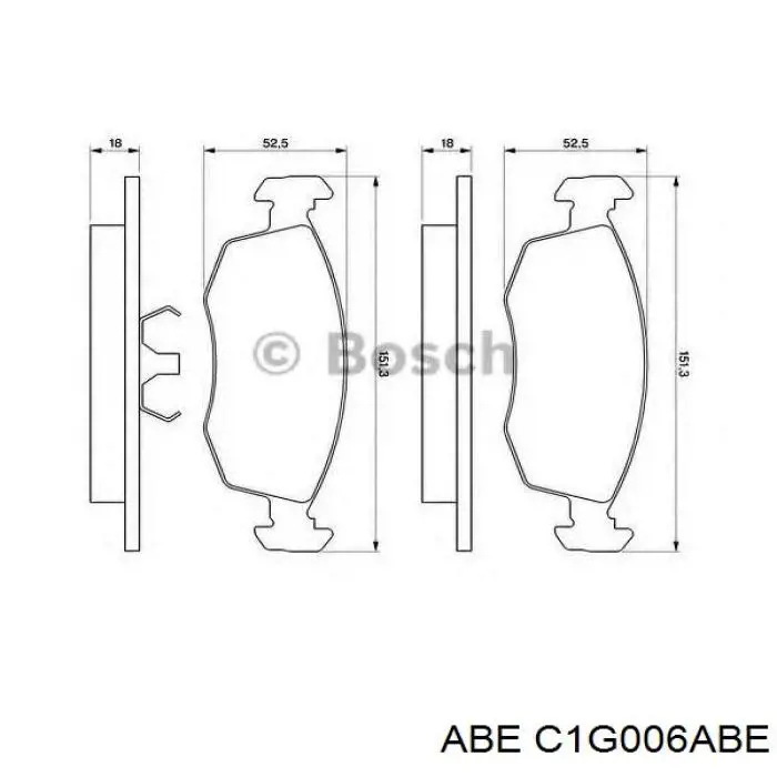 Колодки гальмівні передні, дискові C1G006ABE ABE