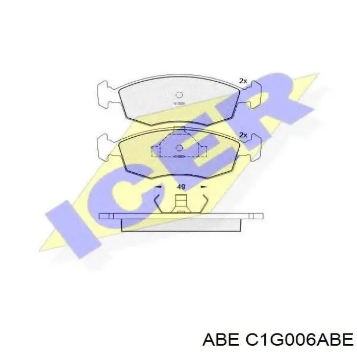 Купити C1G006ABE ABE Колодки гальмівні передні, дискові
