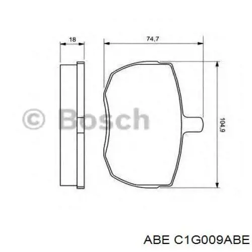 Передні тормозні колодки C1G009ABE ABE