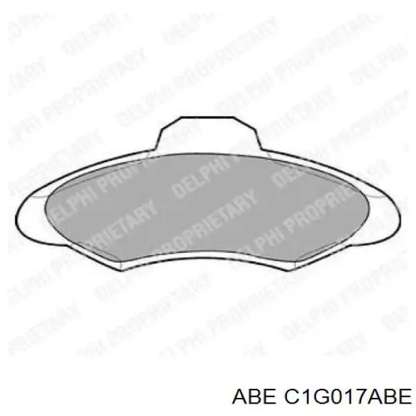 Колодки гальмівні передні, дискові C1G017ABE ABE