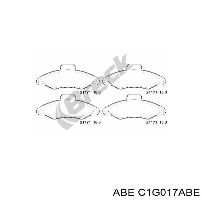 Гальмівні колодки ABE C1G017ABE ціна, від 12.32 USD
