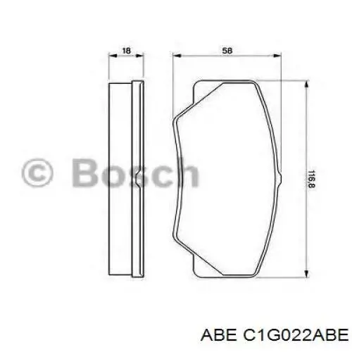 Гальмівні колодки ABE C1G022ABE ціна, від 15.09 USD
