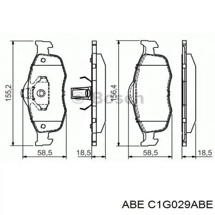 Купити C1G029ABE ABE Колодки гальмівні передні, дискові