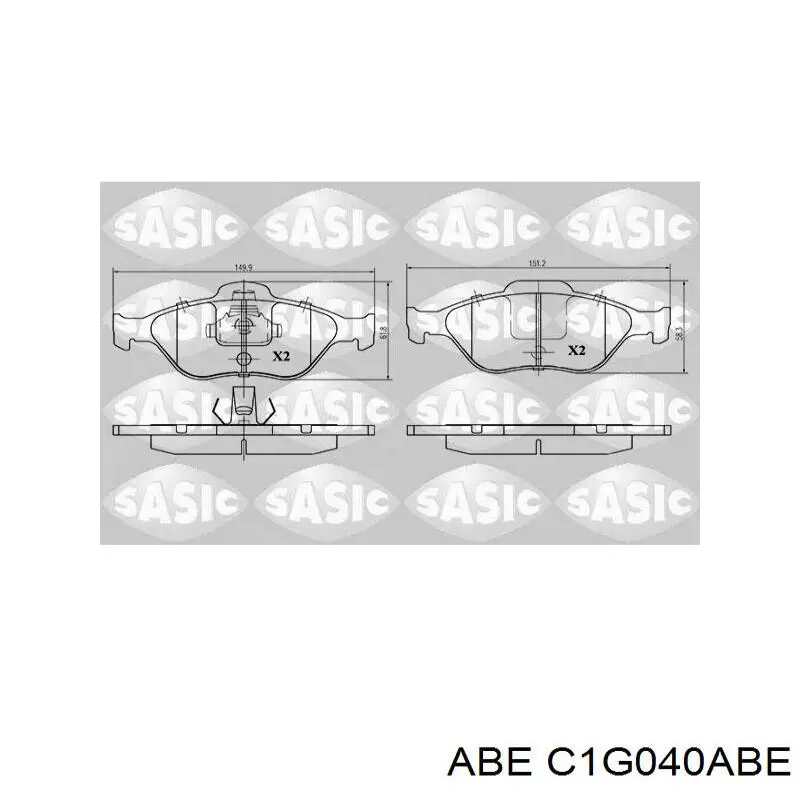 Гальмівні колодки ABE C1G040ABE ціна, від 22.51 USD