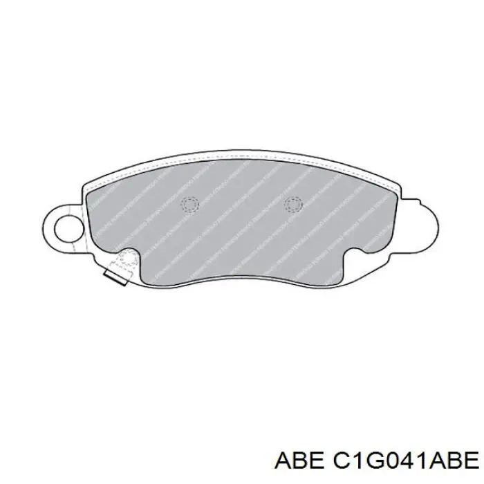 C1G041ABE ABE колодки гальмівні передні, дискові