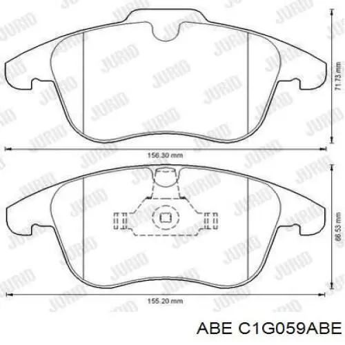 C1G059ABE ABE Передні гальмівні колодки