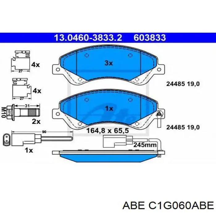 Тормозні колодки ABE C1G060ABE