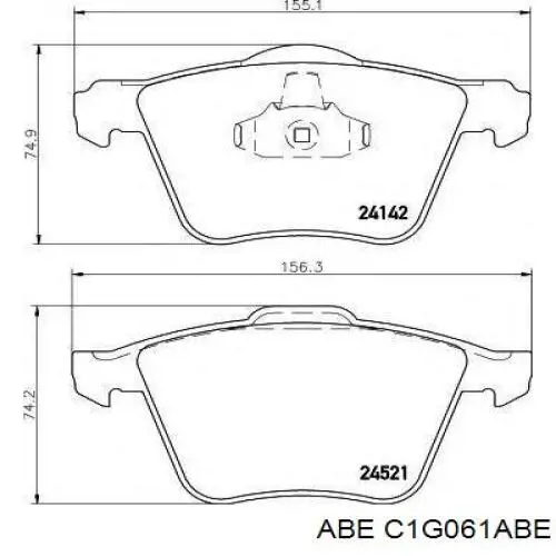 Передні тормозні колодки C1G061ABE ABE