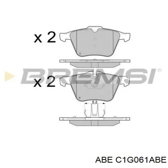 Купити C1G061ABE ABE Колодки гальмівні передні, дискові