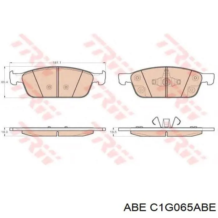 Купити C1G065ABE ABE Колодки гальмівні передні, дискові
