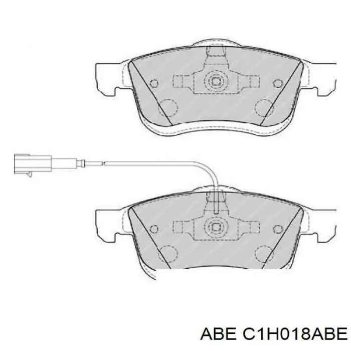 Гальмівні колодки ABE C1H018ABE ціна, від 25.08 USD