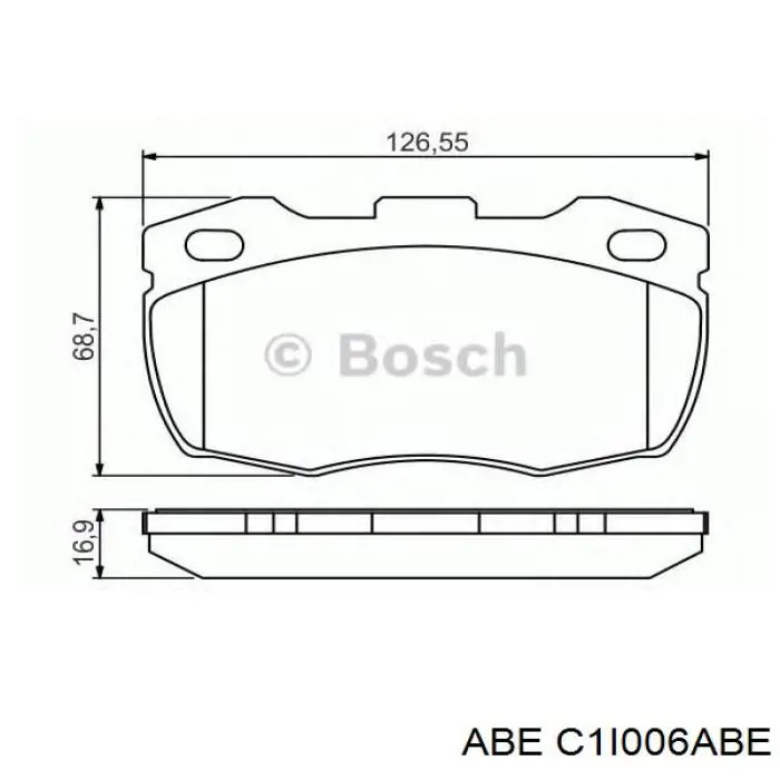 Колодки гальмівні передні, дискові C1I006ABE ABE