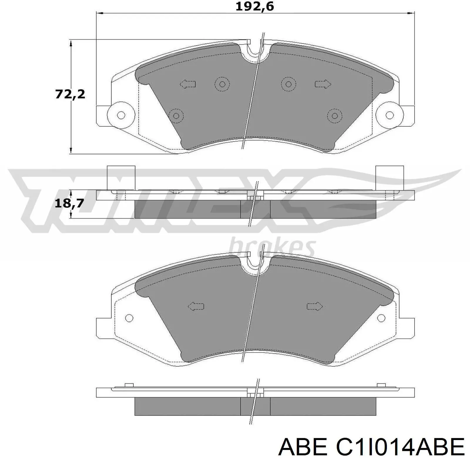 Гальмівні колодки ABE C1I014ABE ціна, від 42.02 USD