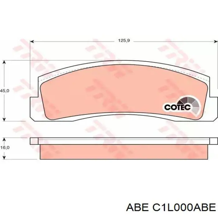 Гальмівні колодки ABE C1L000ABE ціна, від 12.50 USD