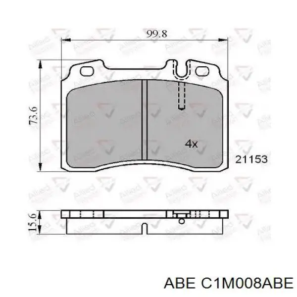 Гальмівні колодки ABE C1M008ABE ціна, від 21.24 USD